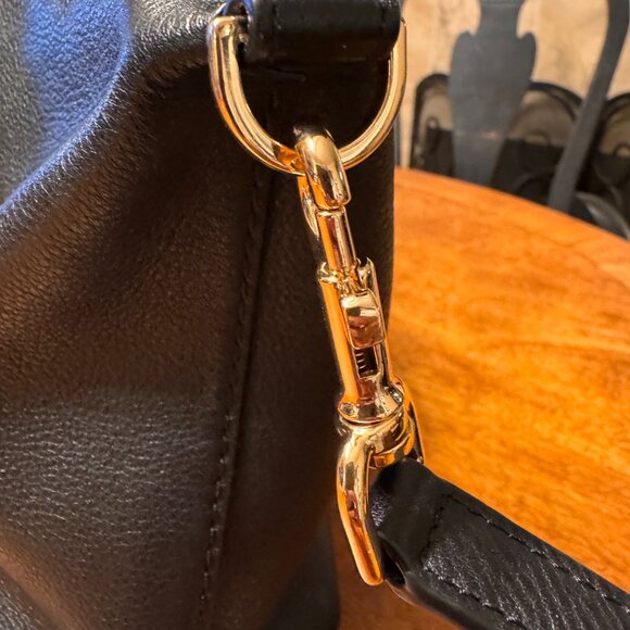 Tory Burch Frida Black Pebbled Leather Satchel - Picture 5 of 6